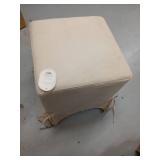Lynwood Slipcover Cube Ottoman with Tie Details Cream - Thresholdâ¢ designed w/Studio McGee - Retail: $100