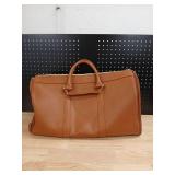 Large Tan Leather Weekender Duffle Bag - Retail: $150