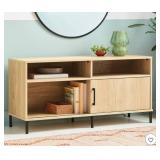 Mixed Material TV Storage Stand for TVs up to 54\" with Sliding Doors - Room Essentials - Retail: $130