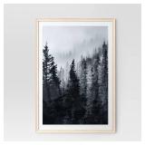 27\" x 40\" Matted to 24\" x 36\" Wedge Poster Frame Natural - Thresholdâ¢: Modern Style, MDF, Sawtooth Mount - Retail: $35