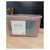 Berkshire Shiny  Shearling Sheet Set With Extra Pillowcases. Full Purple  - Retail: $72