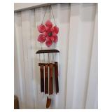 Bamboo Wind Chime with Pink Flower - Retail: $15