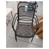 Black Metal Mesh Patio Chair qty 2 - Retail: $75