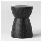 Prisma Accent Table Black - Thresholdâ¢: Rubberwood No Assembly Required, Round Shape - Retail: $126