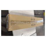 5-Light Dining Room Light Fixture/Chandelier Over Table, Island Lighting Hanging for Farmhouse Linear Chandeliers Matte Black Rustic Wood Ceiling Pendant Light Fixtures, with Clear Glass Shade