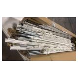 50 Pack Electric Fence Posts, 48 Inch Step in Fence Post, White Temporary Plastic Fence Post for Patio, Garden, Orchard, Farm Protection