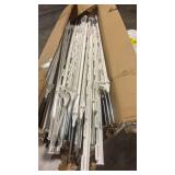 50 Pack Electric Fence Posts, 48 Inch Step in Fence Post, White Temporary Plastic Fence Post for Patio, Garden, Orchard, Farm Protection