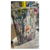 Bird Canvas Wall Art Vibrant Fun Pop Color Abstract Cheerful Piece of Artwork And It Makes Your Heart Smile Every Time water color birds (Cache Cache, 18\"x30\")