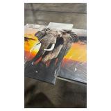 artgeist Canvas Wall Art Print Africa 80x40 in - 5pcs Home Decor Framed Stretched Picture Photo Painting Artwork Image Landscape Elephante Nature g-C-0054-b-o