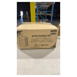 White Bath Towels 24x50 Inch, 6 Pack - Extra Absorbent Cotton Towel Set for Bathroom