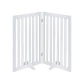 unipaws 36âH Free Standing Pet Gate for Dog and Cat, Wooden Dog Gates for Doorway, Stairs, Room Divider, Step Over Foldable Pet Fence for The House, Expandable Barrier, Indoor Use, White
