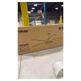 YUHAO 44 Inch White Ceiling Fan with Light and Remote Control.Noiseless,Dimmable,3CCT,6 Speeds Reversible, DC Ceiling Fans for Indoor or Covered Outdoor