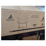 $485 Patio Rocking Chair Outdoor w/ BROWN Cushion, Large Rattan Wicker