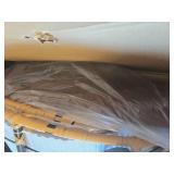 $485 Patio Rocking Chair Outdoor w/ BROWN Cushion, Large Rattan Wicker