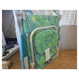 $70 SUNNYFEEL Beach Chair 5-Position Portable w/Cooler & Cup Holder