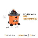 $119 RIDGID 16 Gal 5.0 HP Wet/Dry Vac w/Filter & Locking Hose