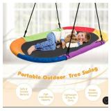 $165! Costway 60" Saucer Tree Swing Surf Outdoor Adjustable