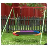 $165! Costway 60" Saucer Tree Swing Surf Outdoor Adjustable