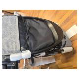 $180 Baby Jogging Stroller with Adjustable Canopy for Newborn - Black