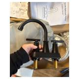 $63 Black Bathroom Faucet 2-Handle Set of 2, 4 Inch Matte Black