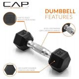 CAP Barbell Coated Dumbbell Weight | Multiple Options Pairs & Sets