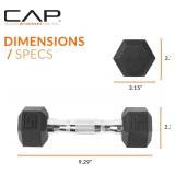 CAP Barbell Coated Dumbbell Weight | Multiple Options Pairs & Sets