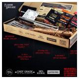 Grilling Seasonings Gift Set: Tongs, Magnet, Cooler, Spatula.