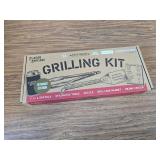 Grilling Seasonings Gift Set: Tongs, Magnet, Cooler, Spatula.