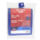 $61 11.4 x 11.6 ft. 4 Mil Weather Resistant Tarp, Blue