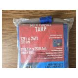 $61 11.4 x 23.4 ft. 4 Mil Weather Resistant Tarp, Blue, is 12x24!!