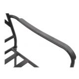 WHITE Steel Frame Dining Chairs, Grey Cushions, Set of 4