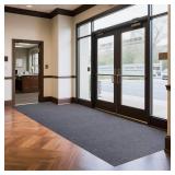 $90 Carpet Runner 4 x 10 FT Indoor Outdoor Non-Slip Rug, Gray