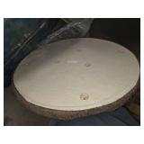 39" x 2" Fuzzy Base, Brown, HEAVY. (cool for a card table!)