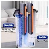 Mop & Bucket Set, Wringer, 8 Pads, 13 in (16 in)