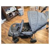 $170 BABY JOY Double Stroller, Foldable Lightweight Twin, Gray