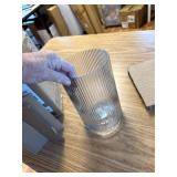 Better Homes & Gardens Blue Ribbed Hurricane Candle Holder, 8"