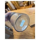 Better Homes & Gardens Blue Ribbed Hurricane Candle Holder, 8"