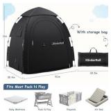 $129 KinderRoll Blackout Sleep Tent Blocks 95%+ Light, Black