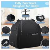 $129 KinderRoll Blackout Sleep Tent Blocks 95%+ Light, Black