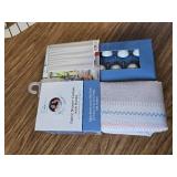 Mainstays Stripe Fabric Shower Curtain Set, White, 70"x70"