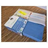 Mainstays Stripe Fabric Shower Curtain Set, White, 70"x70"