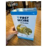 First Secure by Schlage Hawkins Privacy Door Knob - Bright Brass
