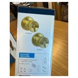 First Secure by Schlage Hawkins Privacy Door Knob - Bright Brass