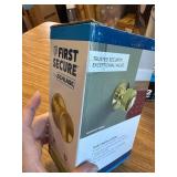 First Secure by Schlage Hawkins Knob Hall/Closet Lock Bright Brass