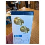 First Secure by Schlage Hawkins Knob Hall/Closet Lock Bright Brass