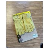 Plainsman Premium Cabretta Yellow Leather Gloves 2 Pairs (Medium)