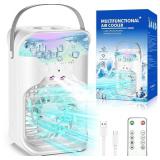 iFTY Small Portable AC, Remote, 1.5L Tank, 3 Speeds, 7 Lights