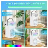 iFTY Small Portable AC, Remote, 1.5L Tank, 3 Speeds, 7 Lights