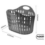 Addis Flat Easy Store Laundry Basket, Dark Grey, 38L 518150