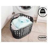 Addis Flat Easy Store Laundry Basket, Dark Grey, 38L 518150